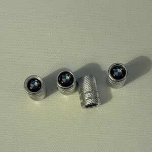 BMW Valve Stem Caps in Silver Set of 4 NWT